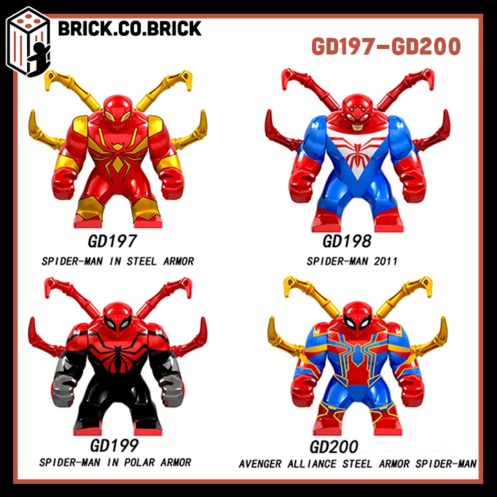 Người nhện đồ chơi lắp ráp siêu anh hùng mô hình bigfig loại to super hero spider man marvels gd197