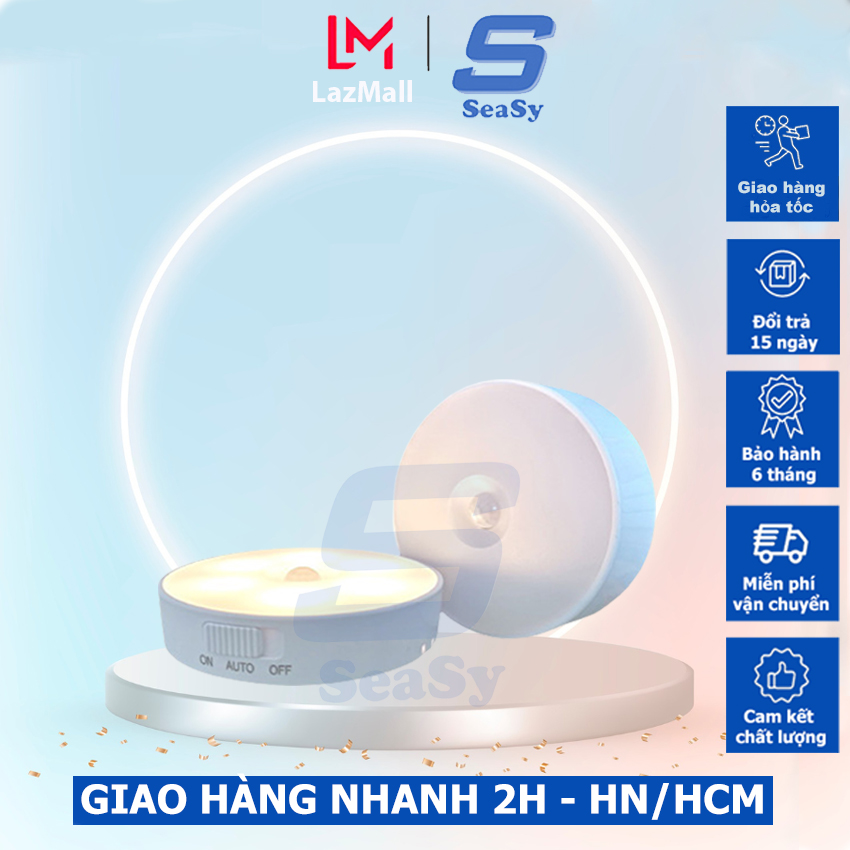 Đèn Cảm Ứng Thông Minh, Cảm Biến Chuyển Động SEASY SS30, Có Công Tắc 3 Chế Độ, Tự Động Bật/Tắt Ban Đêm, Tiết Kiệm Năng Lượng, Ánh Sáng Bảo Vệ Mắt, Sạc Bằng USB Tiện Lợi, Dán Cầu Thang, Phòng Ngủ, Nhà Vệ Sinh, Tủ Đồ