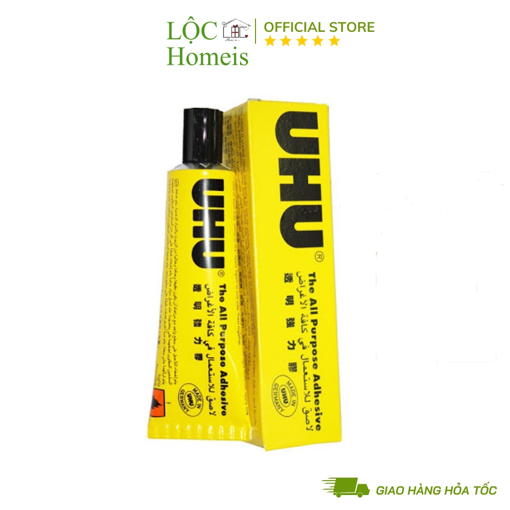 Keo UHU Lớn 125ml - Keo Dán Đa Năng (dán vải, gương thêu,...) - LỘC Homeis