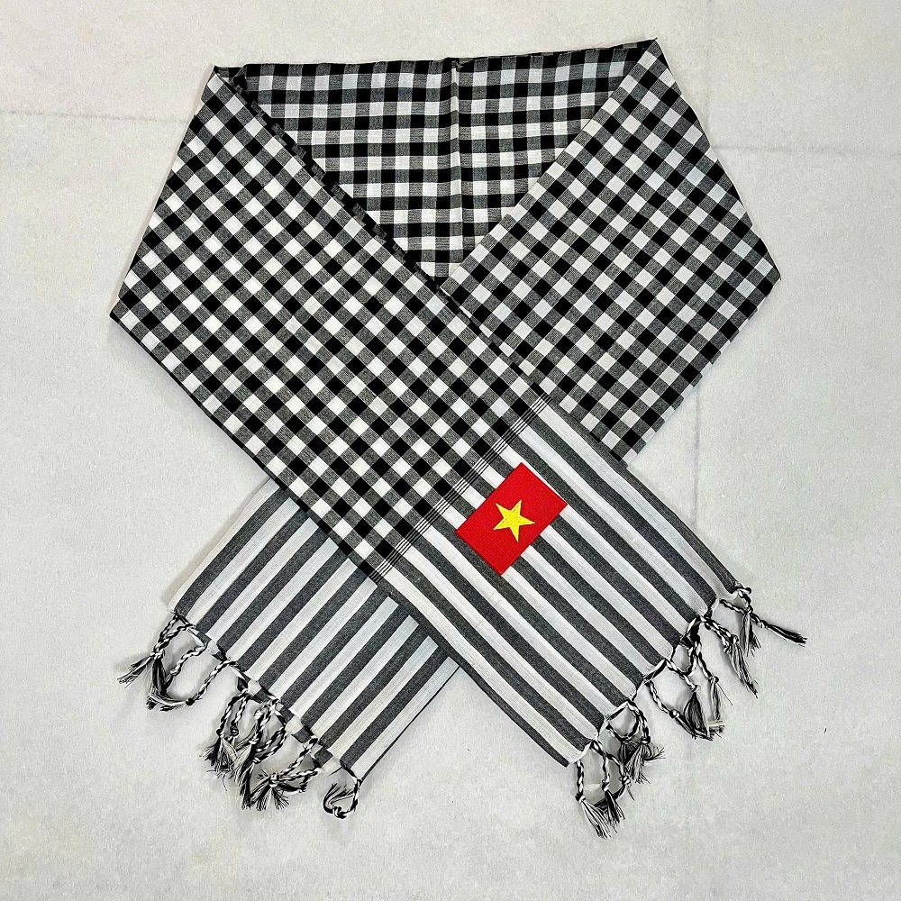 Embroidered Bandana with Vietnamese Flag Size 60Cmx165Cm, 55Cmx120Cm to Celebrate National Day September 2 - 3