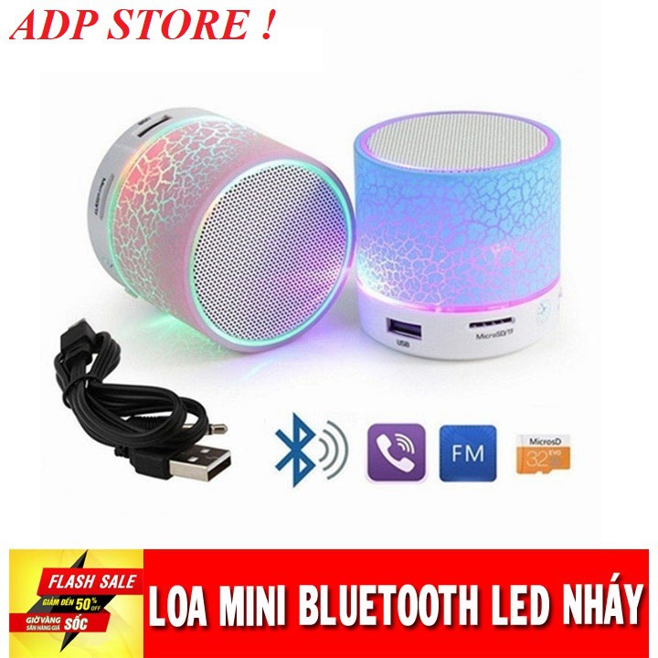 Loa bluetooth mini di động cầm tay,loa mini có led nháy theo nhạc,loa cầm tay âm thanh hay