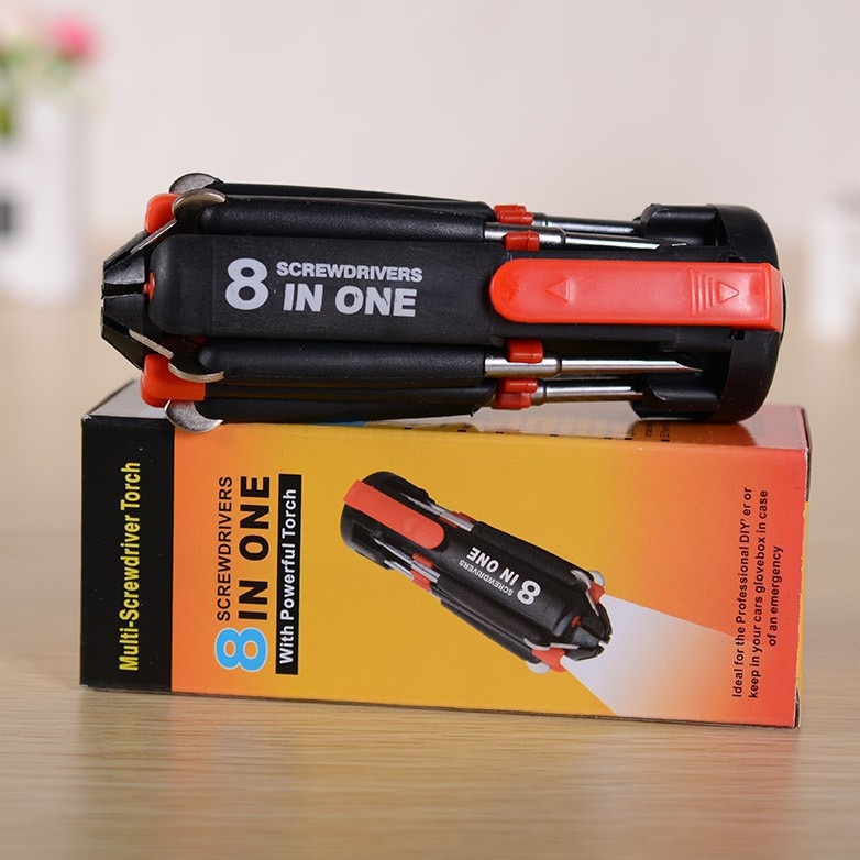 Bộ Tua Vít Đa Năng Vặn Ốc Vít 8 Trong 1 Có Đèn pin Led Screwdriver
