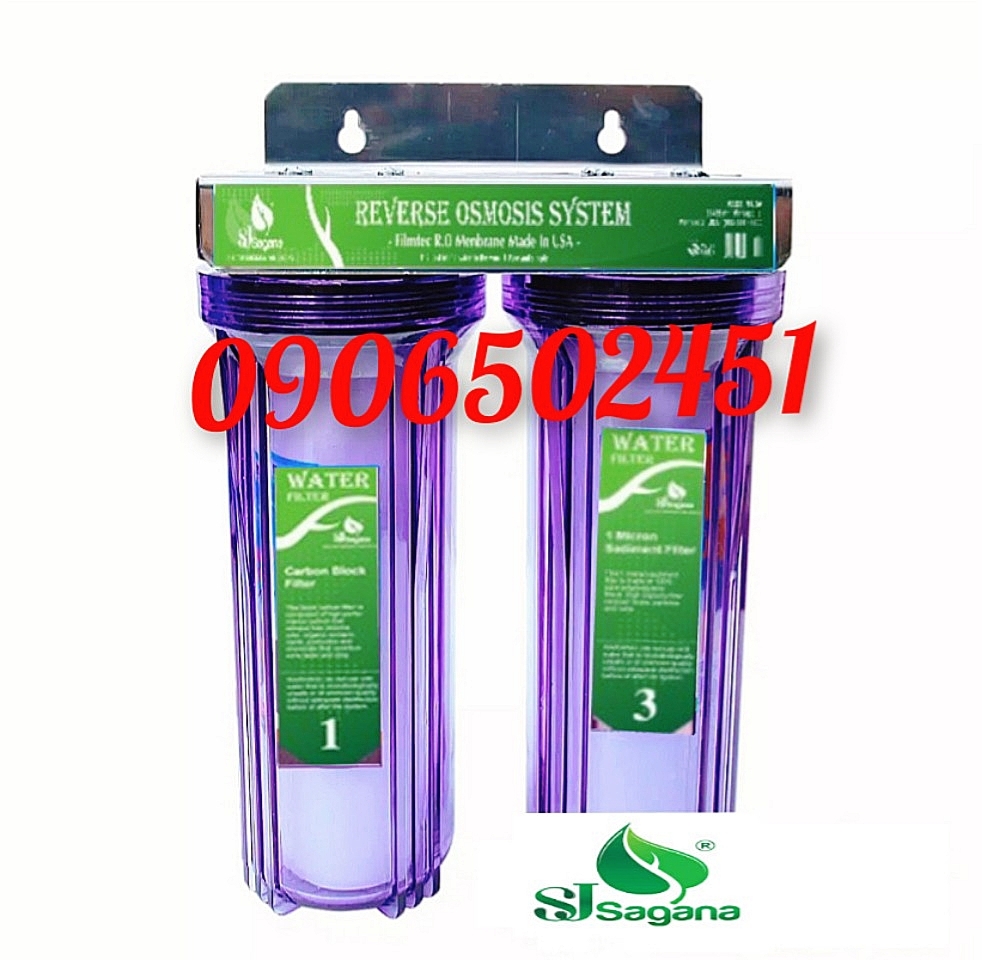 Bộ lọc nước sinh hoạt gia đình, lọc máy cafe, lọc bể cá .. 2 cấp lọc 10 inch