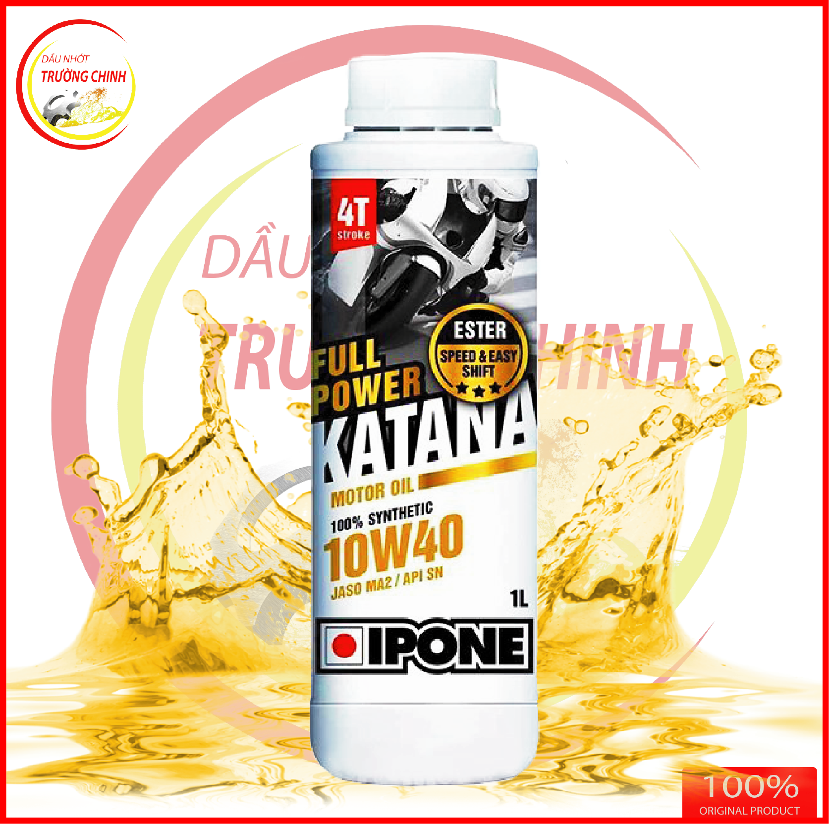 Nhớt IPONE Katana Synthetic 10W40 dành cho moto, phân khối lớn nhập khẩu Pháp