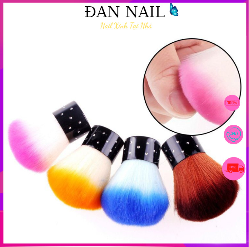 Chổi phủi bụi nail - cọ phủi bụi nail chuyên dụng lông dày, mềm mượt