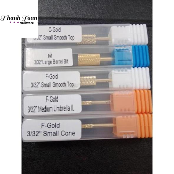 Đầu mài móng Mỹ mạ vàng cao cấp - Phụ kiện nail Thanh Tuấn