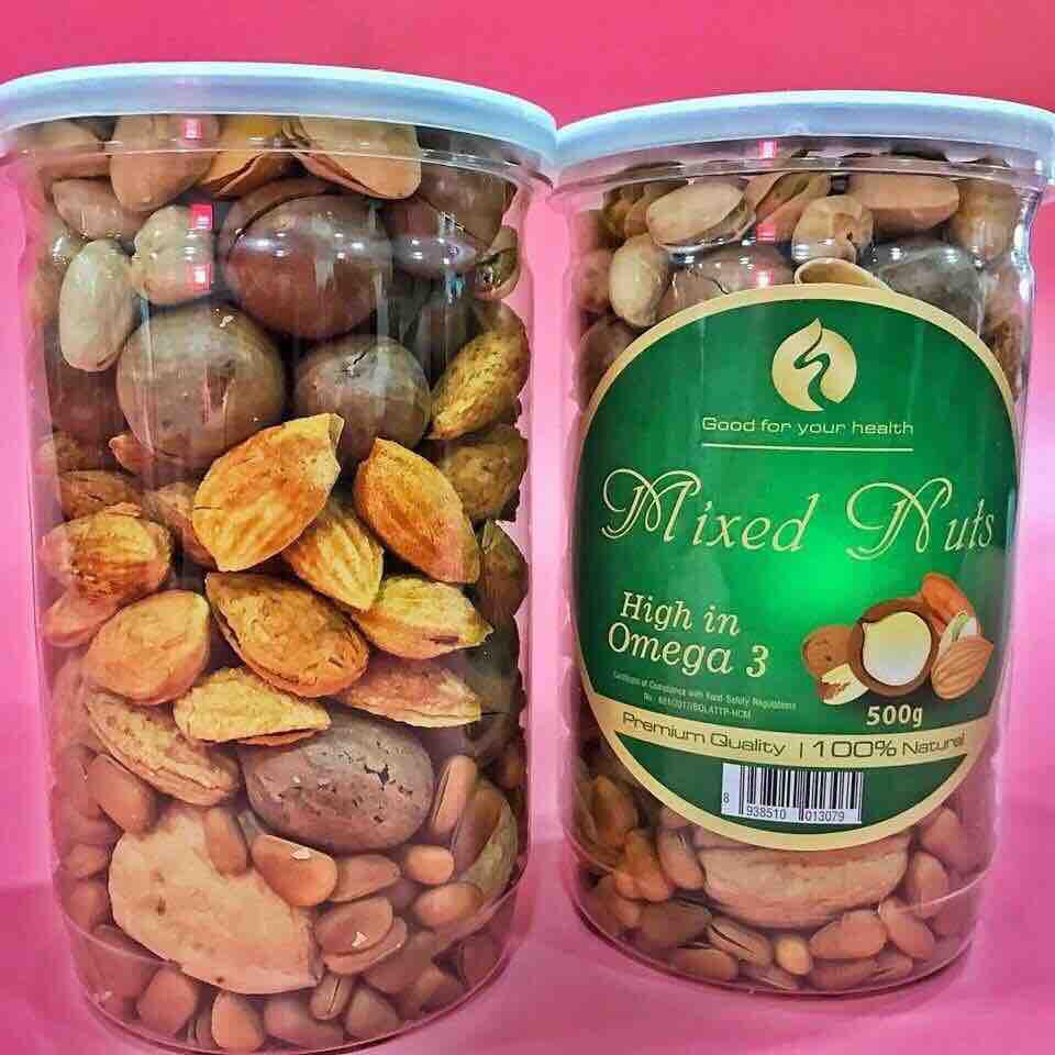 Mixed nuts 6 loại hạt còn vỏ 500g