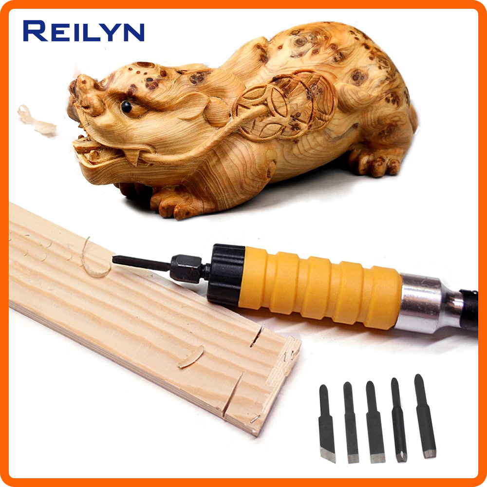 Điện dụng cụ khắc điện đục Đục gỗ gốc dụng cụ khắc thợ mộc graving công cụ chế biến gỗ dao