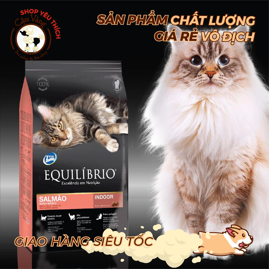 [MUA 3 GÓI TẶNG 1 GÓI CÙNG LOẠI ]  Thức ăn cao cấp dành cho MÈO TRƯỞNG THÀNH Equilibrio Adult Cat túi 1,5kg
