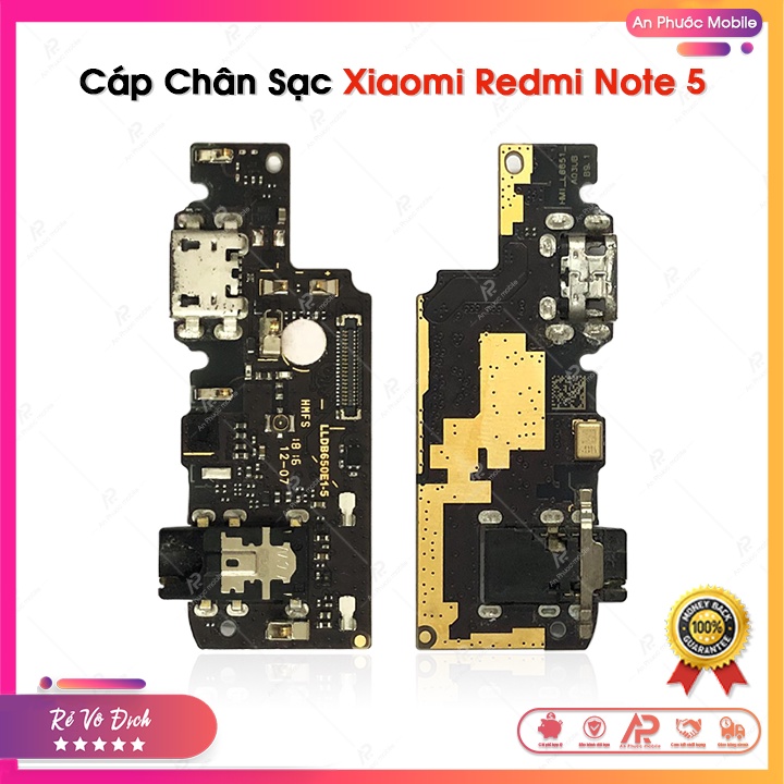 Cáp chân sạc xiaomi redmi note 5 - cụm bo mạch sạc điện thoại xiaomi zin bóc máy