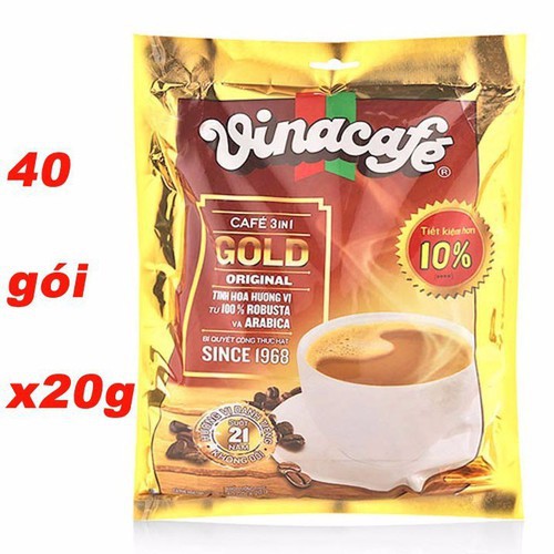 Giá tốt Cà phê sữa VinaCafé Gold Original 3 in 1 40 gói x 20g