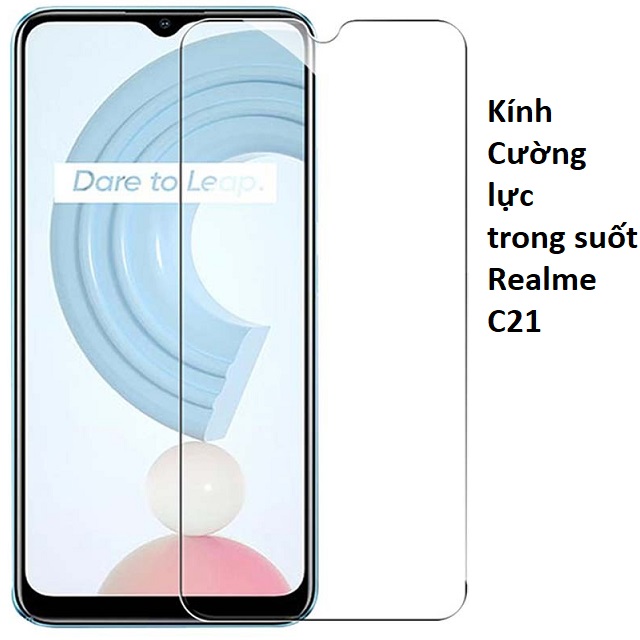 Kính cường lực trong suốt cho realme c21 / realme c21y