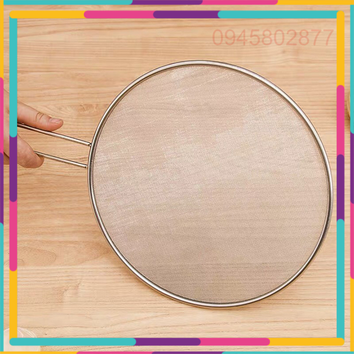 Tấm vung chắn dầu mỡ-Lưới tròn chắn dầu bắn-Nắp đậy chắn dầu mỡ bắn- tấm vung chắn mỡ 32cm