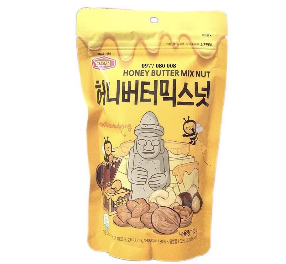 Hạt Tổng Hợp Tẩm Bơ Mật Ong Murgerbon Hàn Quốc 160g