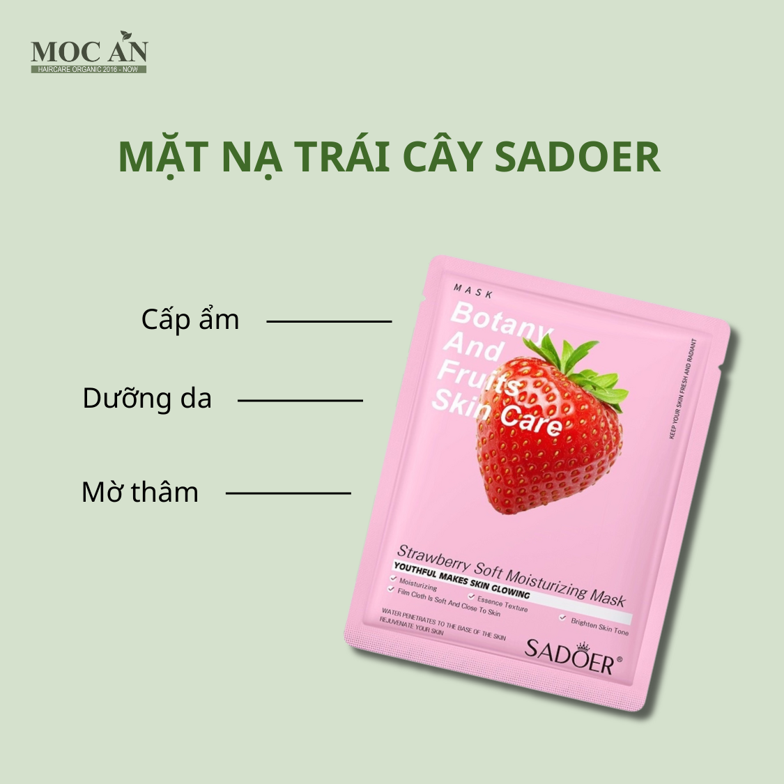 Mặt nạ trái cây dưỡng da, mặt nạ dưỡng trắng cấp ẩm mờ thâm bổ sung collagen tinh chất 1 miếng ngẫu nhiên