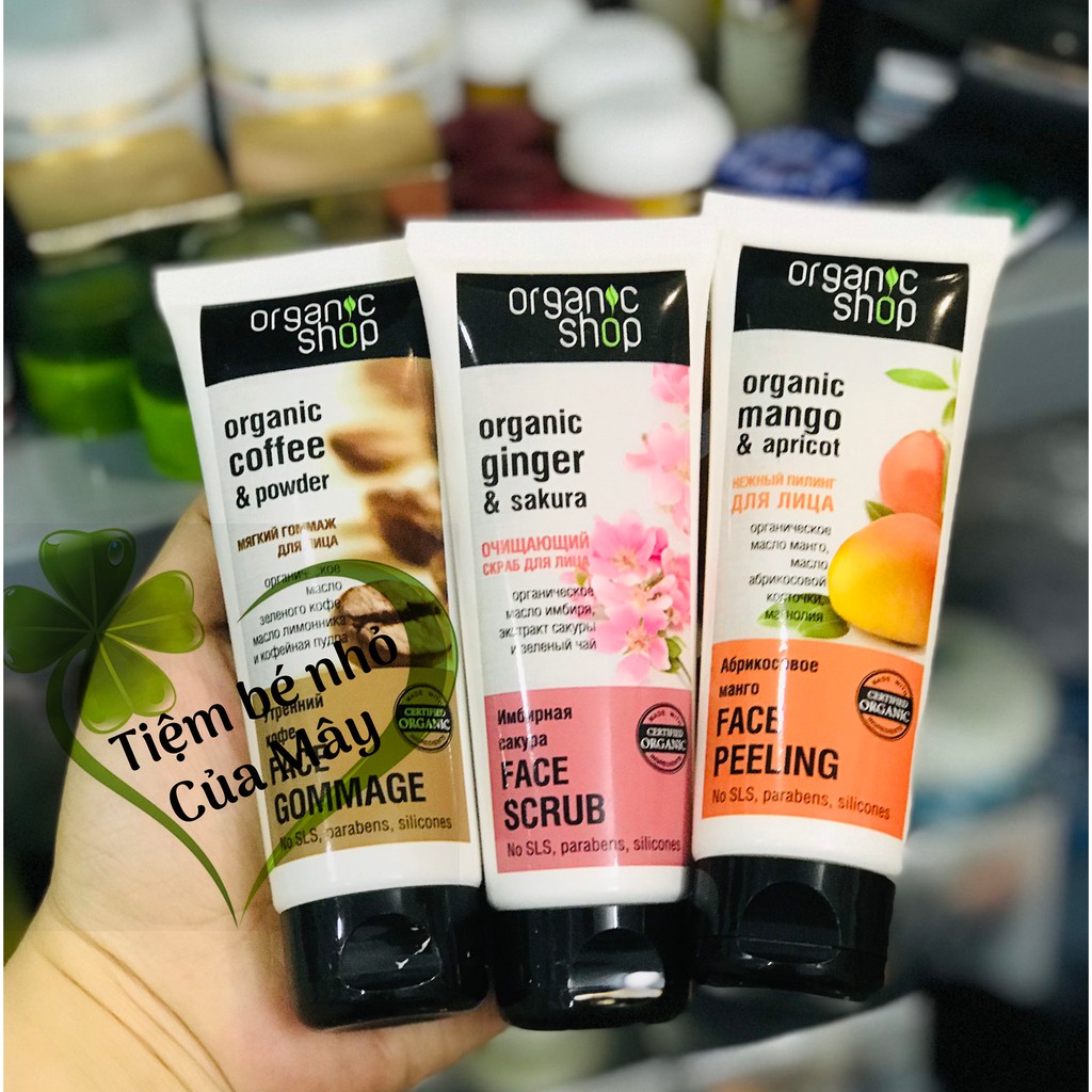 Kem tẩy da chết ở mặt organic