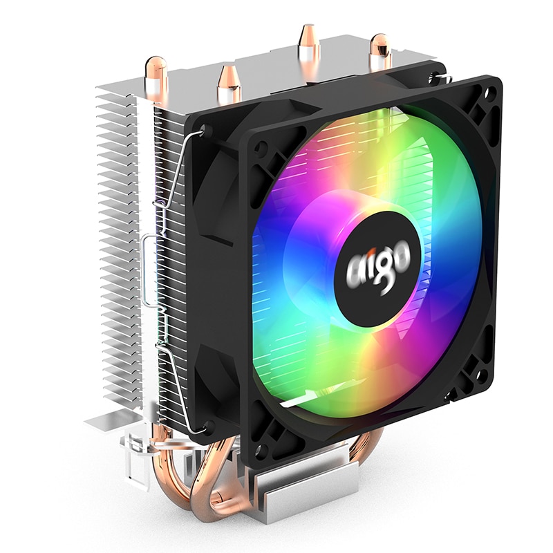 Tản nhiệt khí cpu aigo ice200 led rgb - fan 9cm - hỗ trợ socket intel/amd