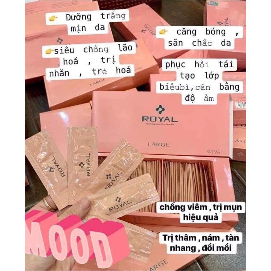 Serum nhau thai royal 1 hộp 90 gói, cam kết sản phẩm đúng mô tả, chất lượng đảm bảo an toàn đến sức khỏe người sử dụng