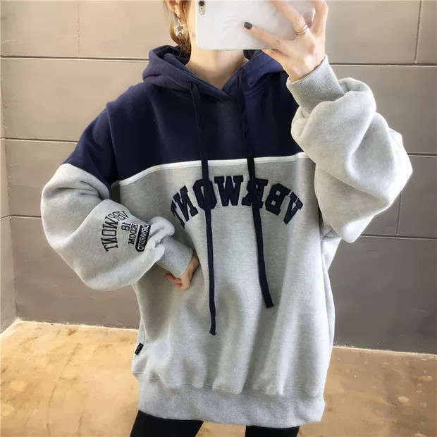 ÁO NỈ HOODIES NAM NỮ PHỐI HAI MÀU CỰC XINH TTT