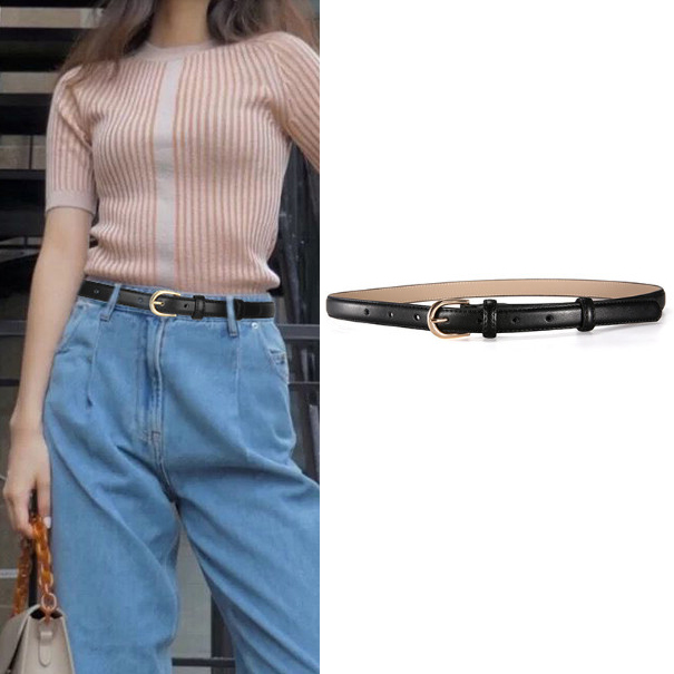 Thắt lưng nữ đai váy thời trang cao cấp bản nhỏ 1.8cm chất liệu da thật dễ phối đồ cùng quần jean, đầm, váy NT264