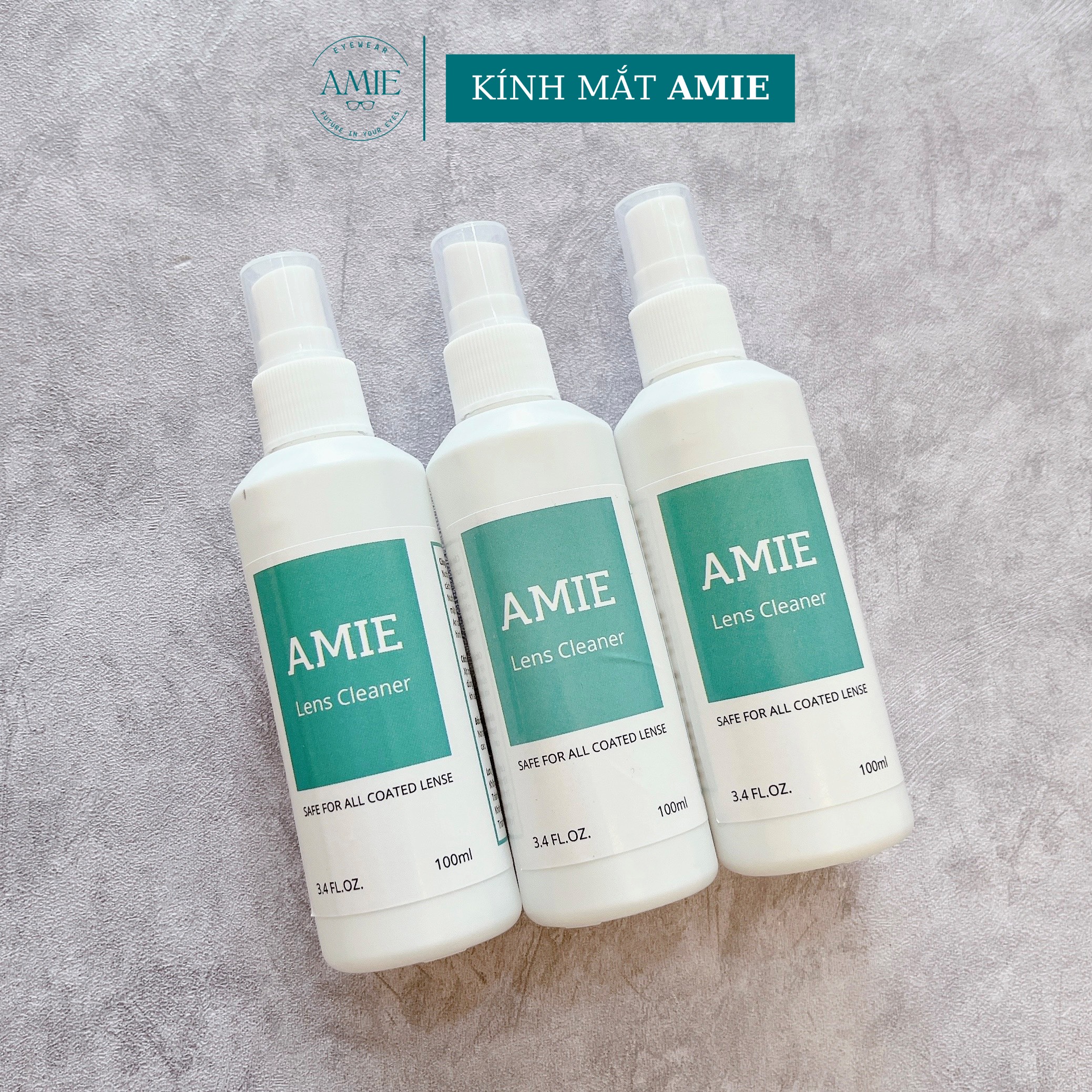 Nước rửa mắt kính AMIE Eyewear nước lau kính chuyên dụng lau sạch bụi bẩn, hơi nước