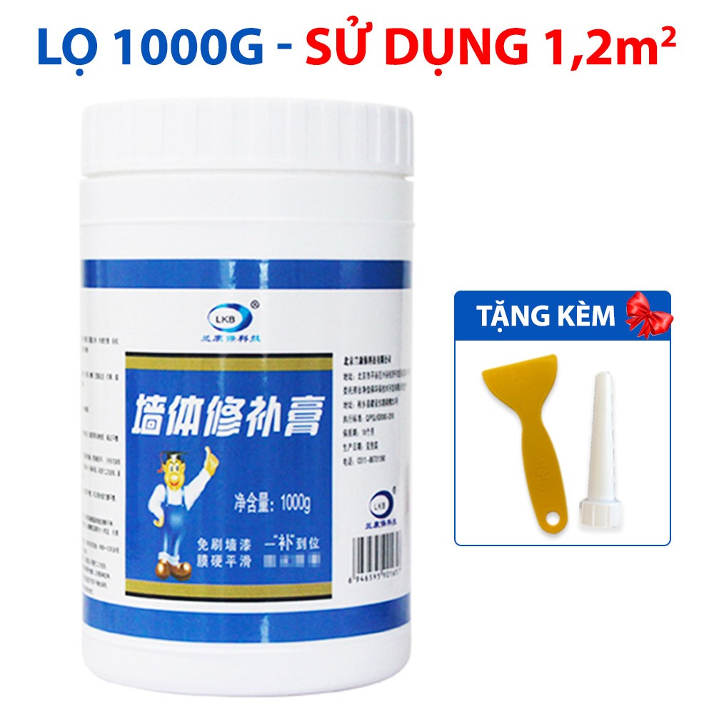 Keo Vá Tường Chống Thấm LKB 250 gr - Trám Trét Vết Nứt Khe Hở Tường - Chống Mốc Ẩm Làm Sạch Tường - HÀNG CHÍNH HÃNG