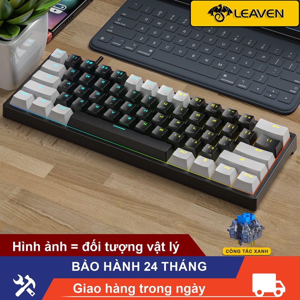 Bàn phím cơ rgb led K550 LEAVEN Giao hàng 24 giờ 87 phím Bàn phím máy tính