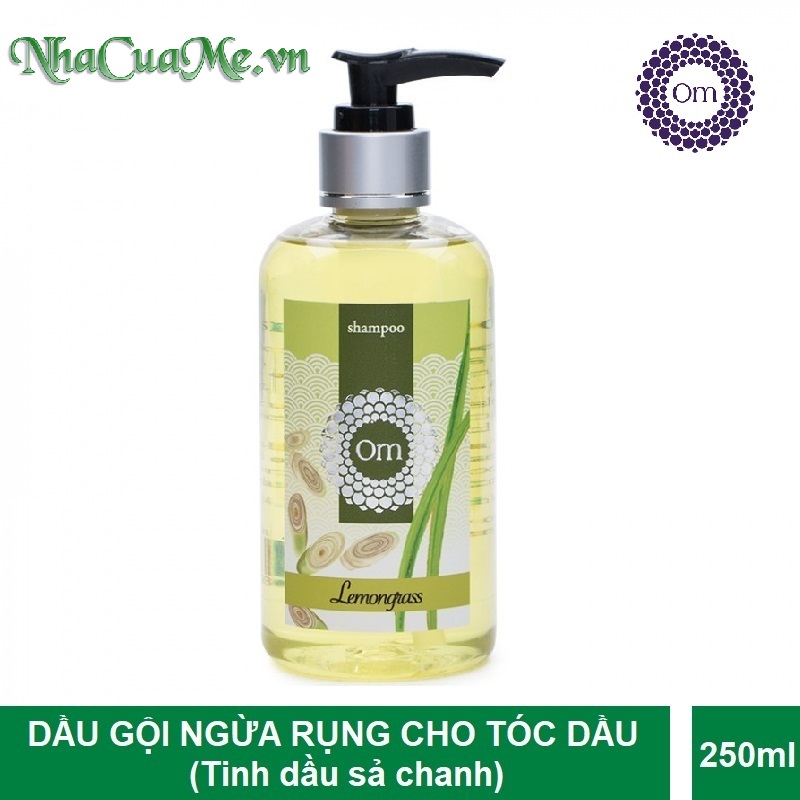 Om Fountain - Dầu gội Ngừa rụng tóc dành cho tóc dầu Lemongrass Om Fountain tinh dầu sả chanh