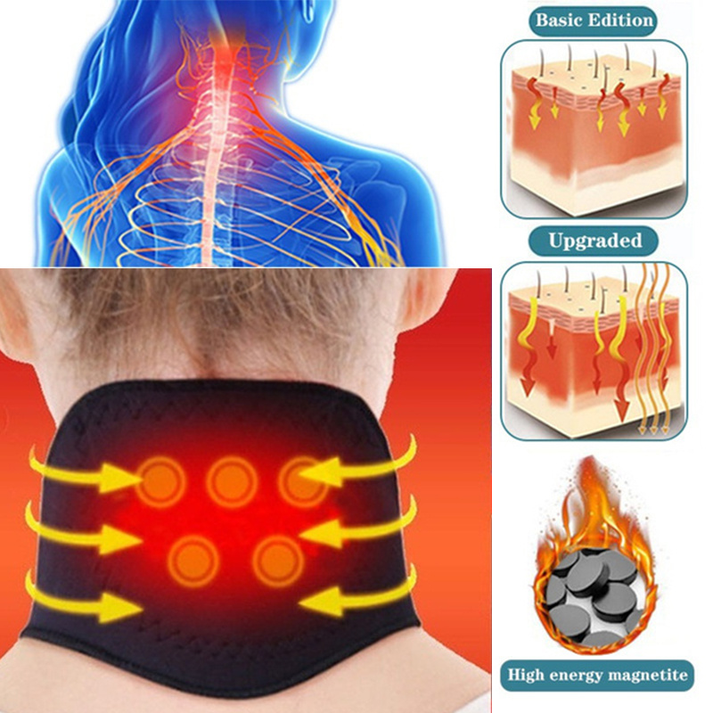 5 nam châm Tourmaline Trị liệu từ tính Máy mát xa cổ Giảm đau Bảo vệ đốt sống cổ Đai làm nóng tự phát Máy mát xa cơ thể