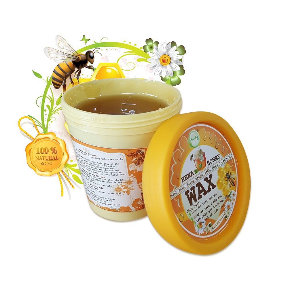 Sáp Wax lông Tẩy lông triệt lông vĩnh viễn tặng bộ dụng cụ triệt lông  - Henashop 300gr