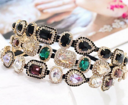 Bờm tóc vintage đính đá,hàng Quảng Châu loại 1