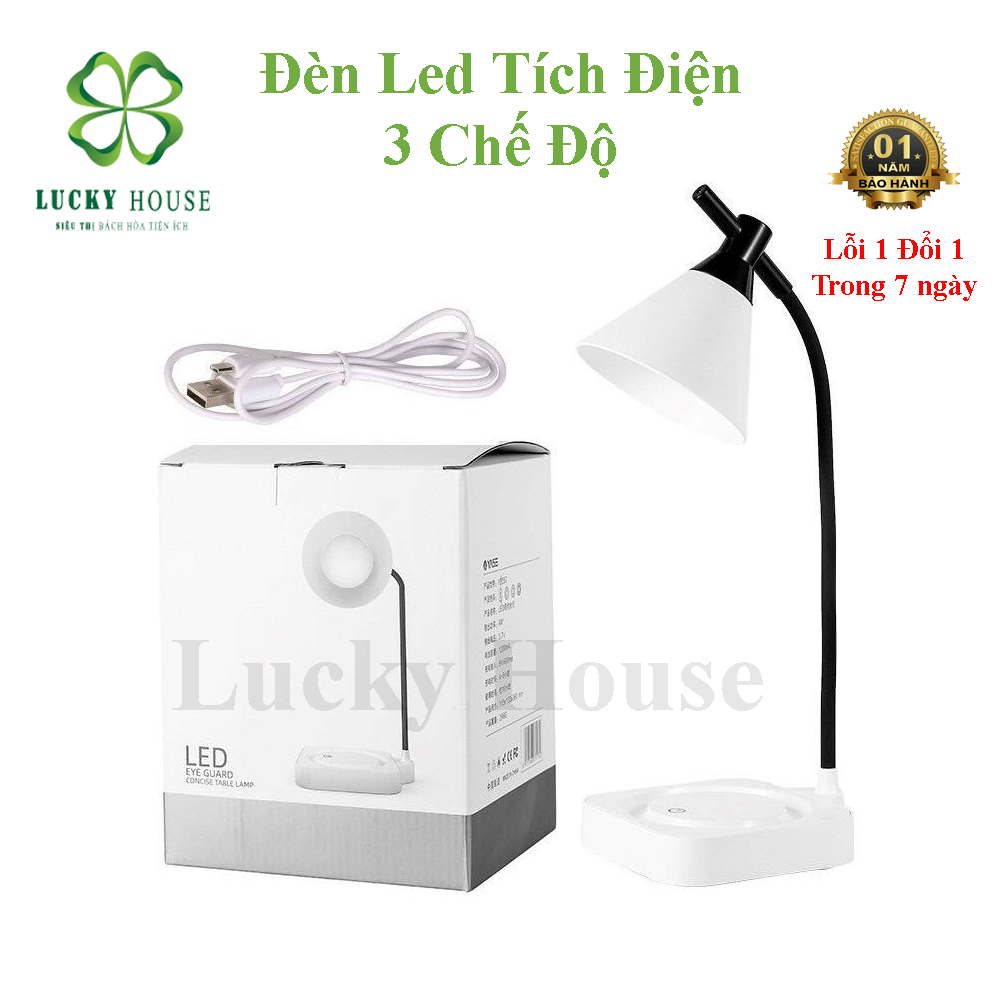 Đèn led để bàn tích điện 3 chế độ sáng phong cách hiện đại, dùng đọc sách rất đẹp, dùng làm đèn Decor , đèn học cho bé , đèn cảm ứng để bàn, đèn chống cận [ GIAO MÀU NGẪU NHIÊN ]