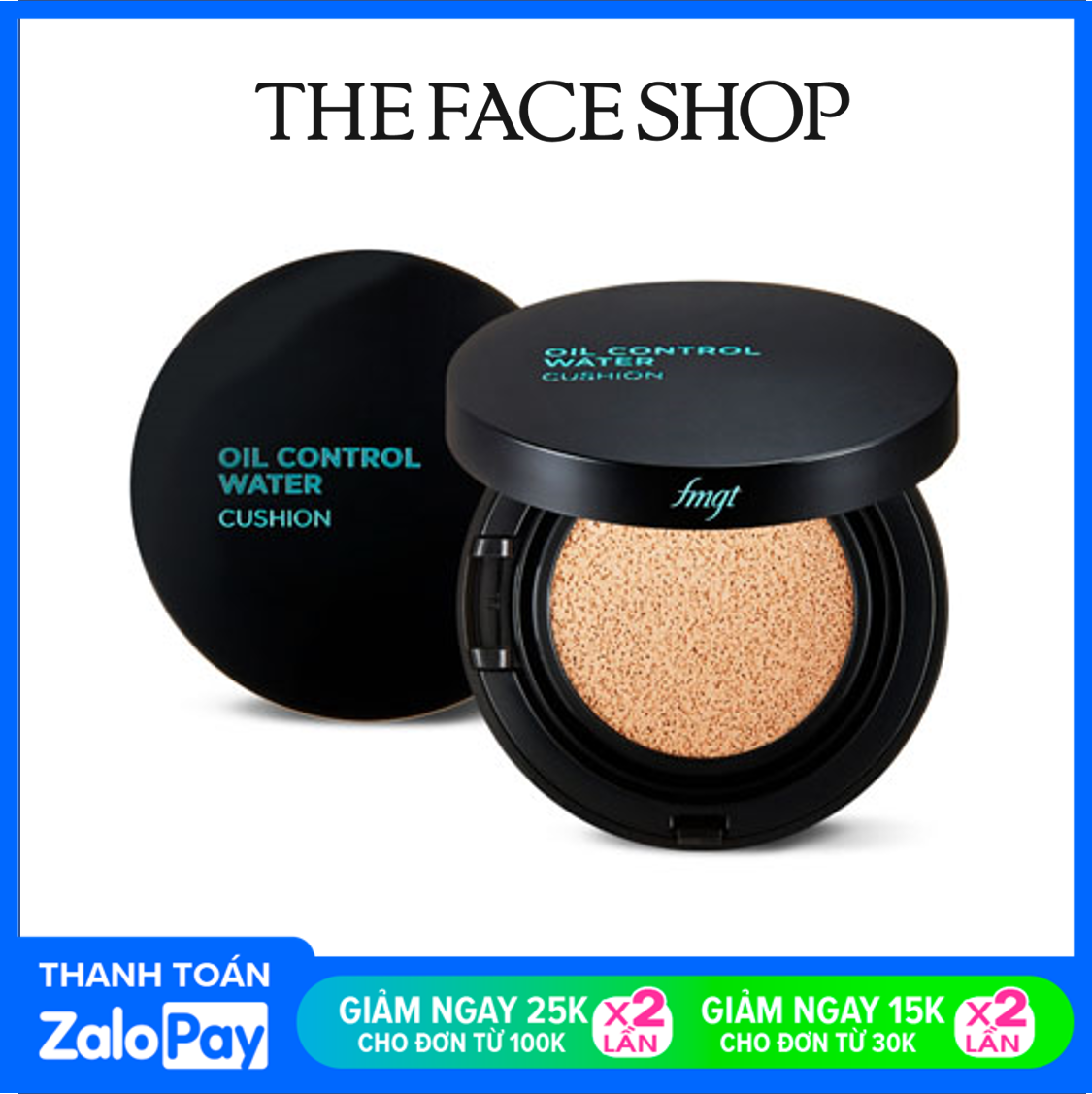 [HCM]Phấn nước kiềm dầu Thefaceshop Oil Control Cushion 15g (SPF50+ PA+++)