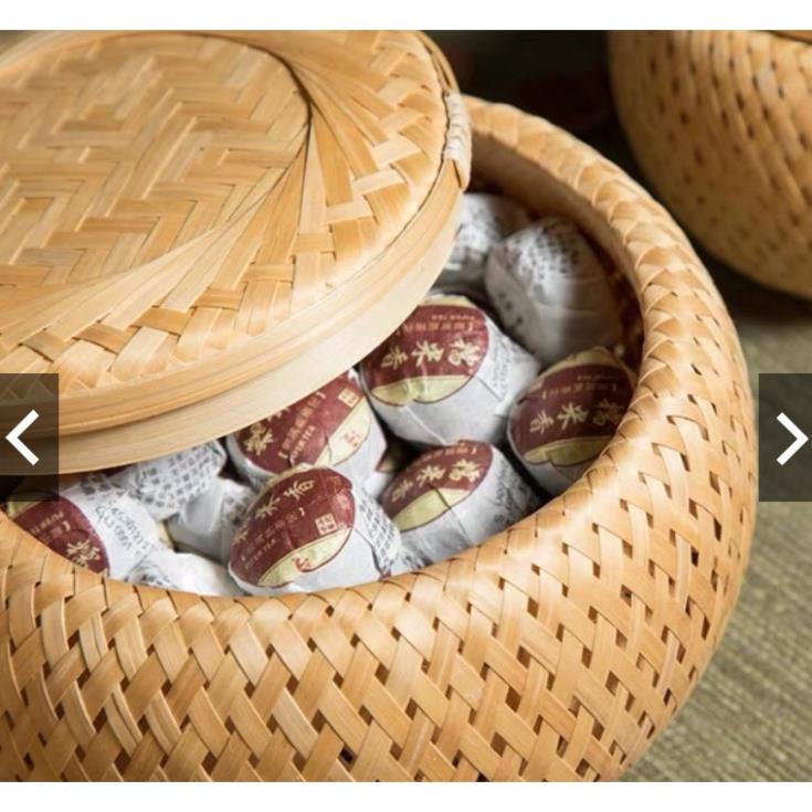 Hộp tròn đan 2 lớp đựng bánh kẹo, xôi...-lh 0978945425