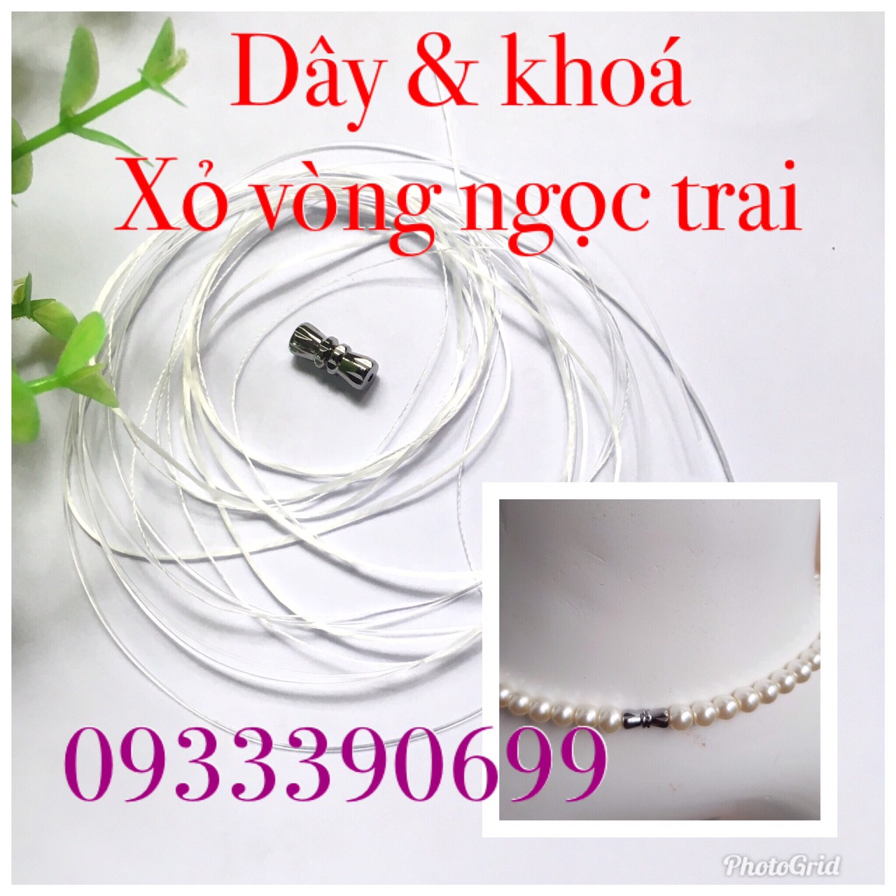 🌿🌺 Bộ khóa vặn và dây làm vòng chuỗi ngọc vòng cổ đeo tay