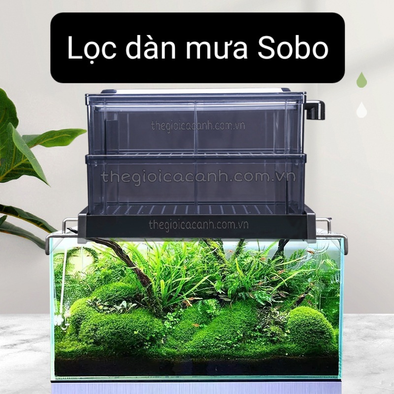 BỘ LỌC DÀN MƯA SOBO 2 TẦNG CHO HỒ CÁ CẢNH