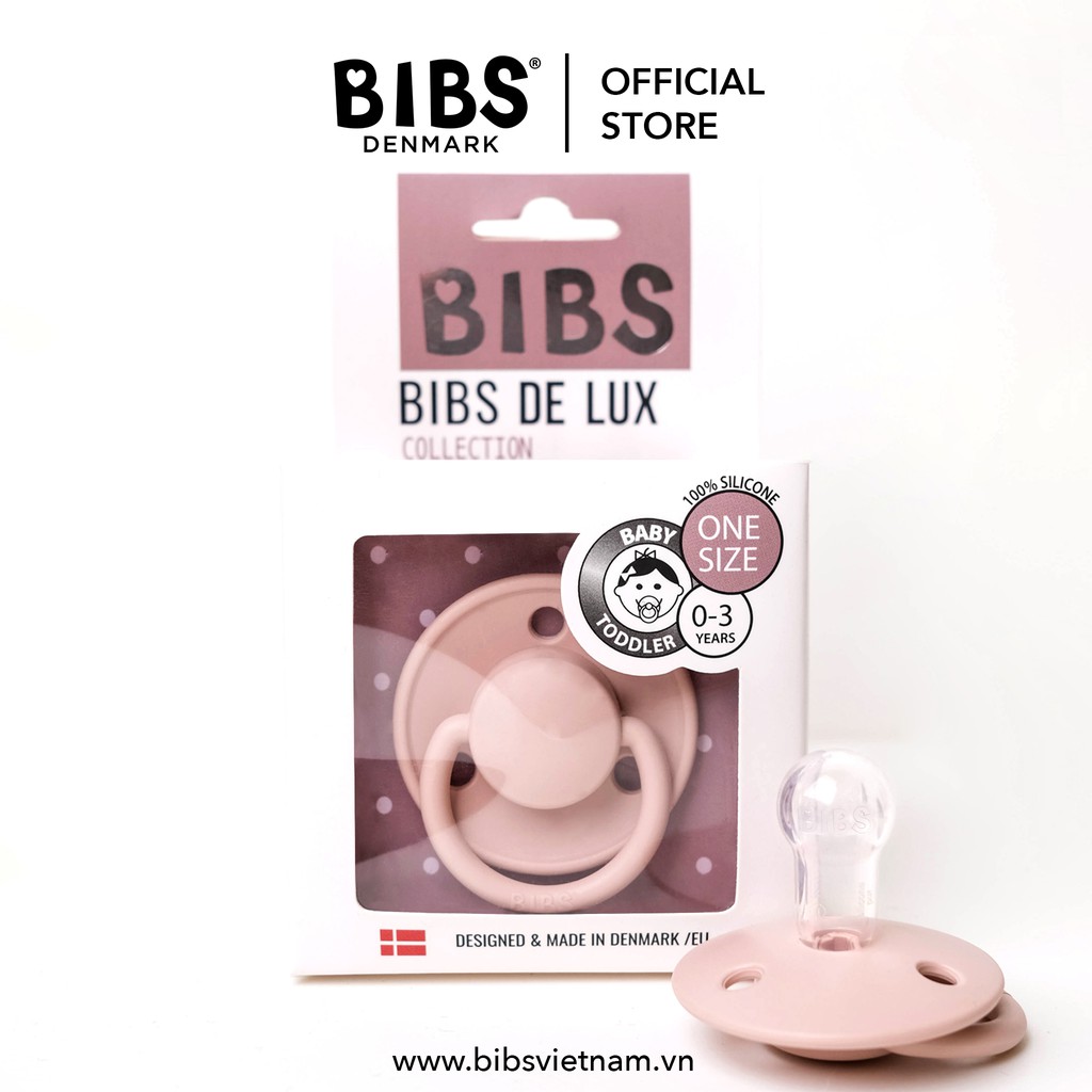 Ty ngậm silicon chống vẩu BIBS DeLux Đan Mạch tặng nắp trứng bảo vệ