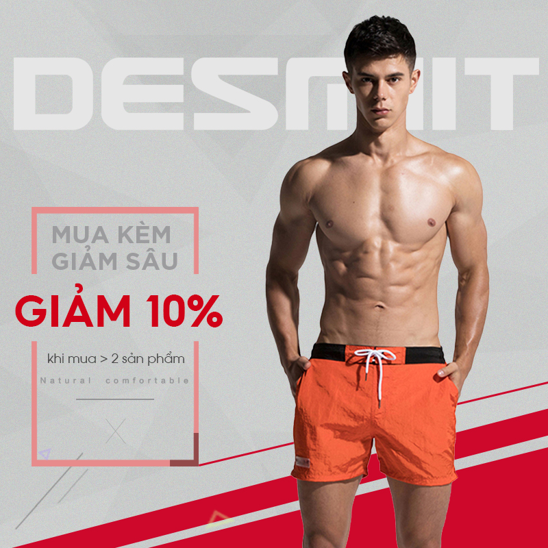 Quần Short Thể Thao Nam Cao Cấp Desmiit S726 - 100% Nylon Siêu Mềm Mịn Thoáng Mát - Màu Sắc Đa Dạng Cá Tính