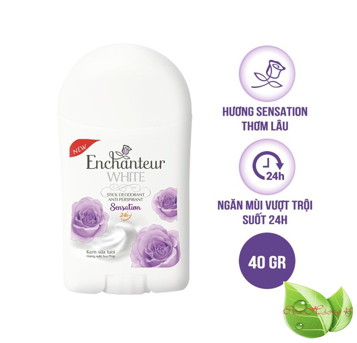 Sáp khử mùi trắng da Enchanteur Sensation 40g