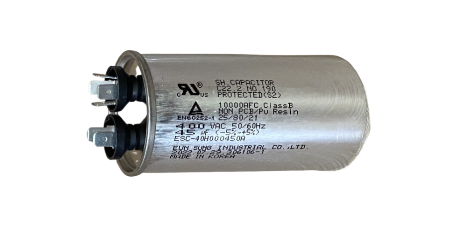 Tụ điện nhôm, trụ tròn, 45uf, 400 vac, eun sung