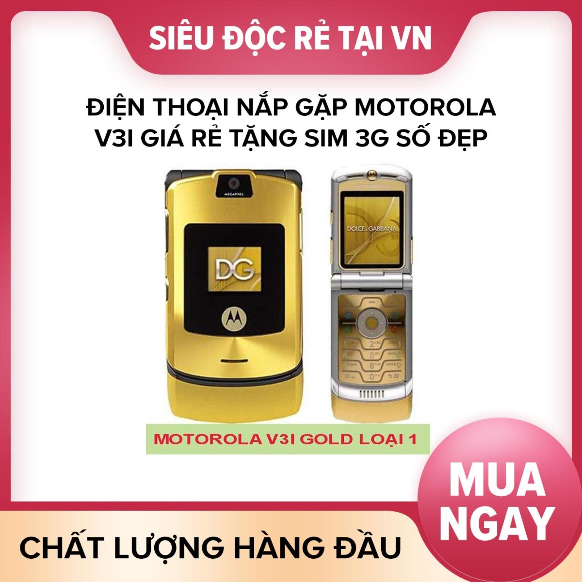 Điện thoại nắp gặp Motorola V3i giá rẻ tặng sim 3g số đẹp