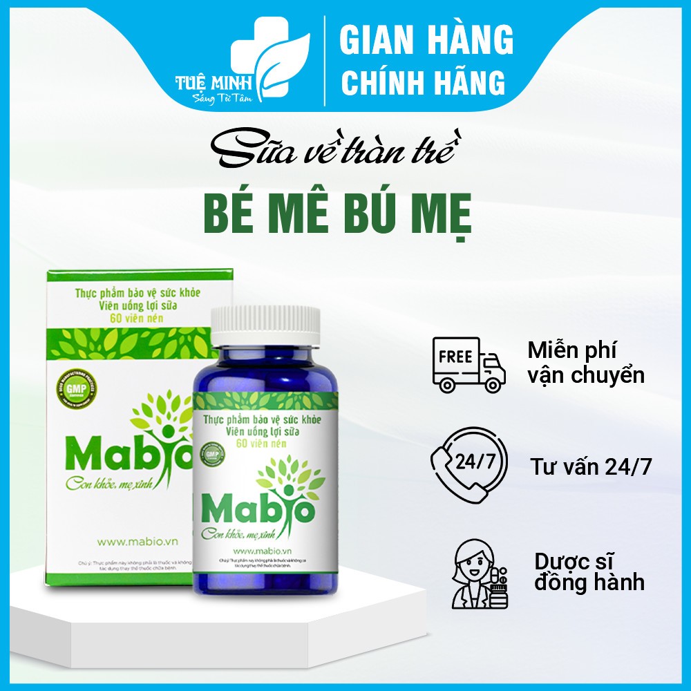 Viên uống Lợi sữa Mabio - Lợi sữa, hạn chế tình trạng mất sữa, ít sữa, tắc tuyến sữa