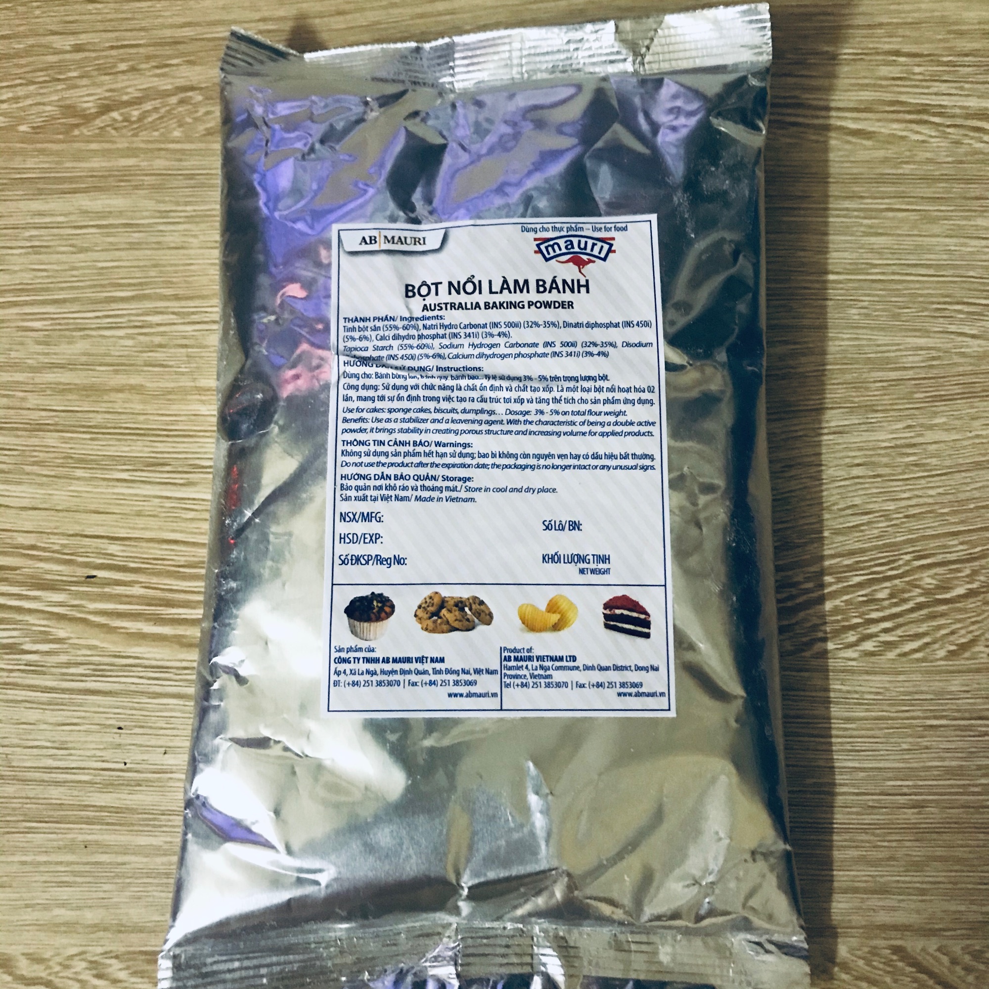 Bột nổi làm bánh mauri gói 500gam