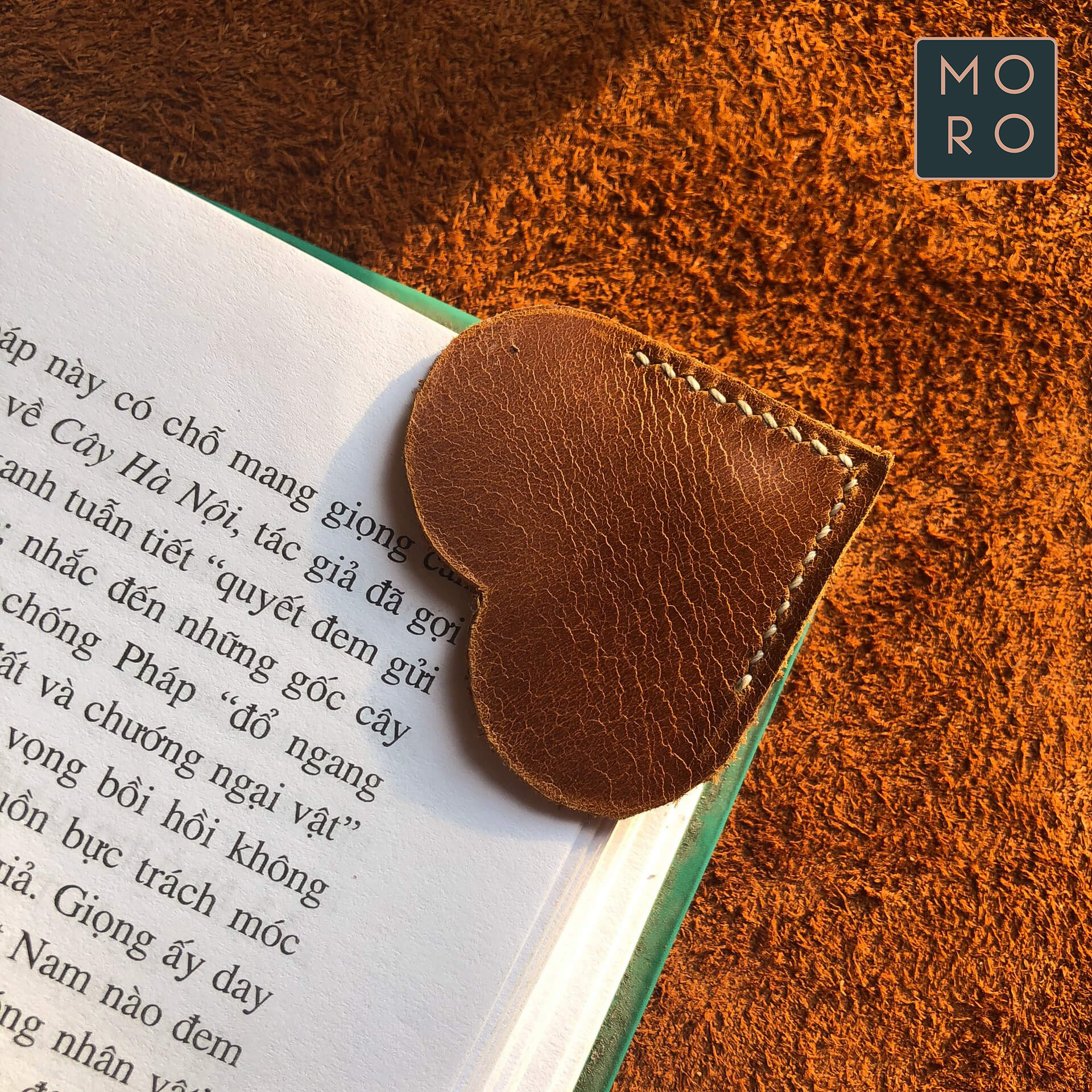 Bookmark/ Đánh Dấu Sách Da Thật Trái Tim Big Heart