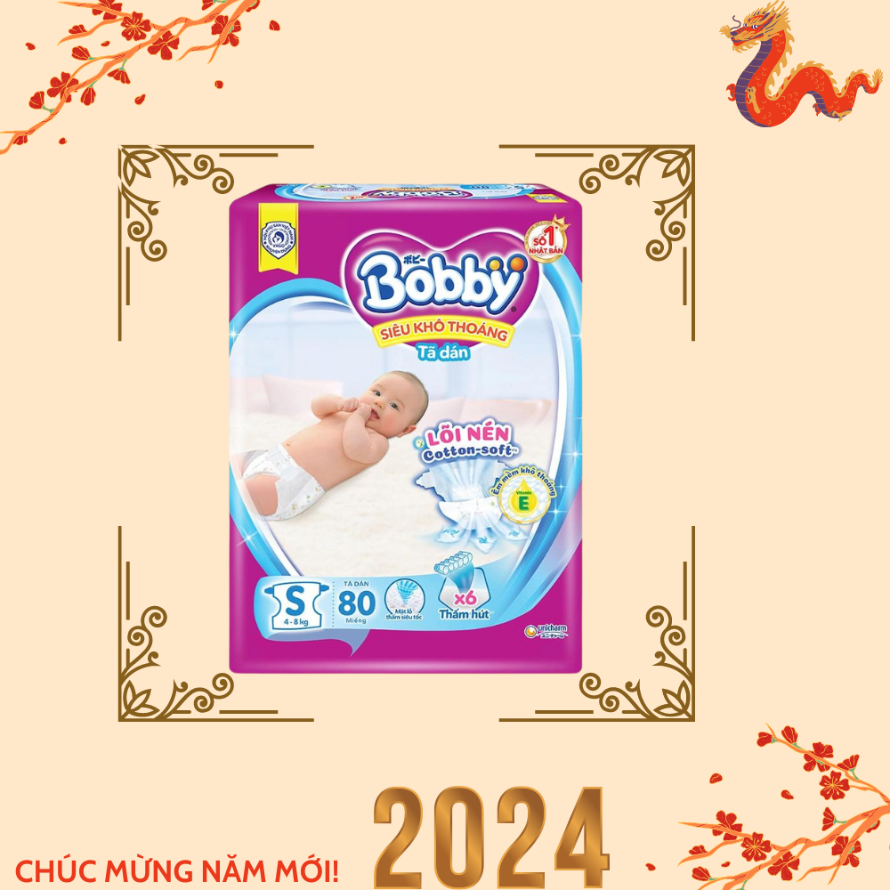 Tã bỉm bobby dán đủ size xs72/s54-80/m76/l68/xl62/xxl56