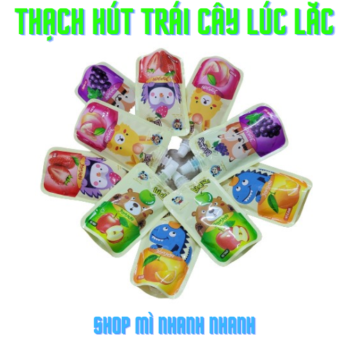 Combo 10 gói thạch hút trái cây lúc lắc việt thái 800ml