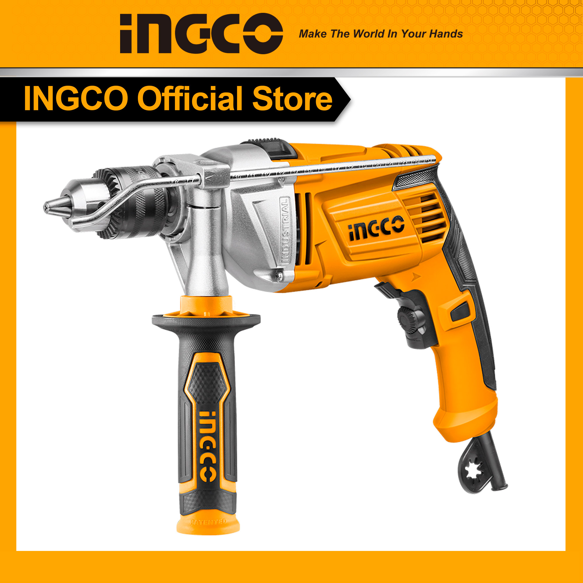 Máy khoan búa dùng điện 1100W hiệu INGCO ID11008 với chuyển động quay về phía trước và phía sau