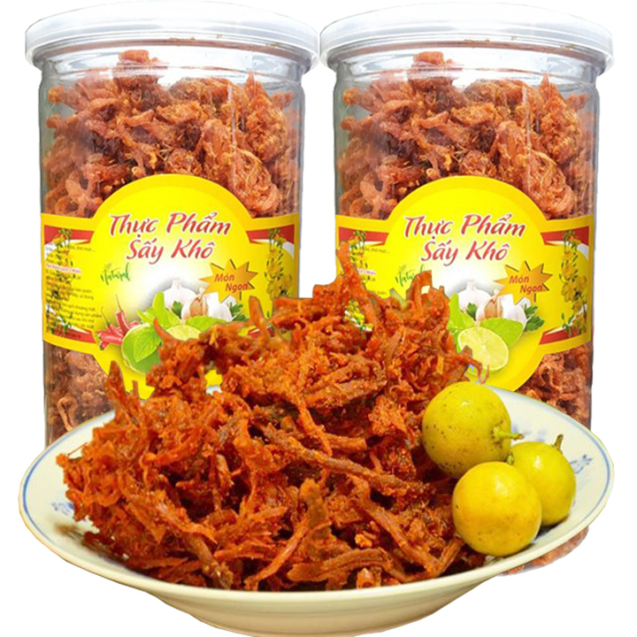 [Combo 2 Hũ Pet] Khô Bò Sợi Chất Lượng- Khô Heo Hương Vị Bò Mỗi Hũ 300G Món Ăn Vặt Siêu Ngon TPS