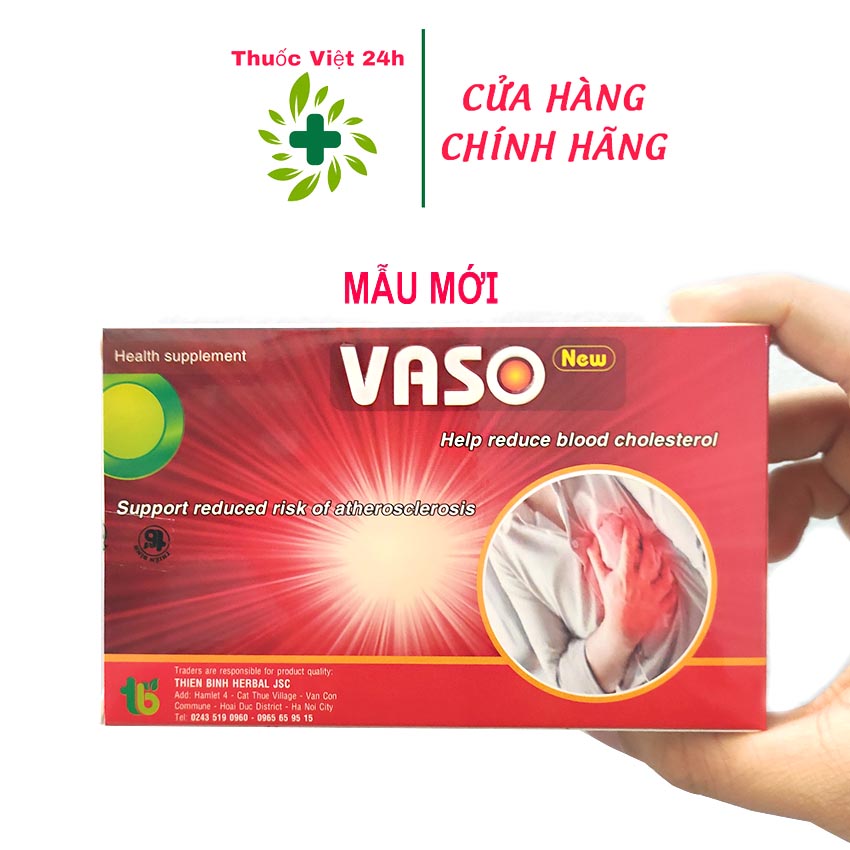 [HCM][Mới] Viên Uống Vaso New - Giúp Tim Mạch Khỏe Mạnh Giảm Nguy Cơ Nhồi Máu Cơ Tim - vasonew thuocviet24h