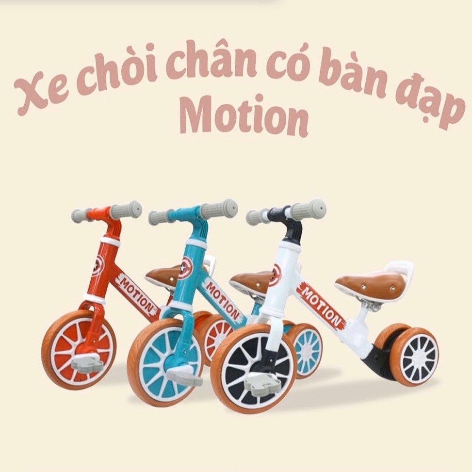 Xe chòi chân thăng bằng cho bé MOTION, có bàn đạp 2in1 yên bằng da, khung xe chắc chắn – TẶNG KÈM ĐÀN XYLOPHONE 8 THANH CHO BÉ, xe tập đi, xe 3 bánh,xe thăng bằng